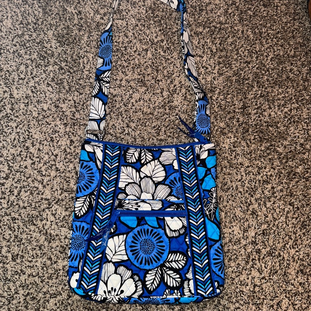 Vera Bradley Blue and White Floral Crossbody Bag